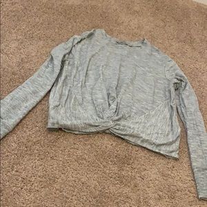 Athleta knot front crop sweater